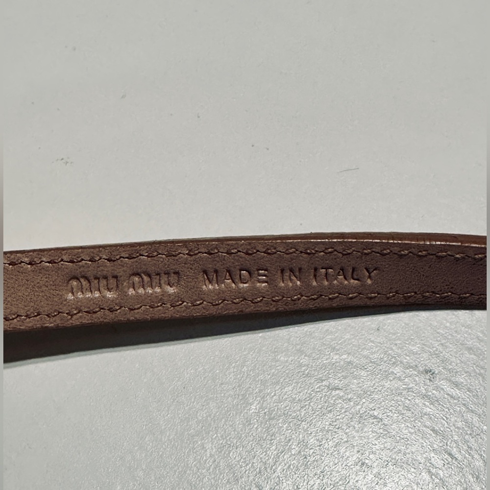 Authentic miu miu heart bracelet leather - Picture 9 of 14
